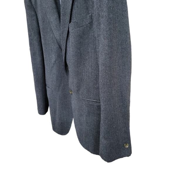 Hart Schaffner Men's Marx Wool Classic Fit Suit Blazer Jacket Size 42R Navy Blue - Picture 9 of 12